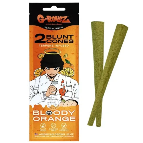 2 Blunt Cones G-Rollz Pré Enrolada Bloody Orange