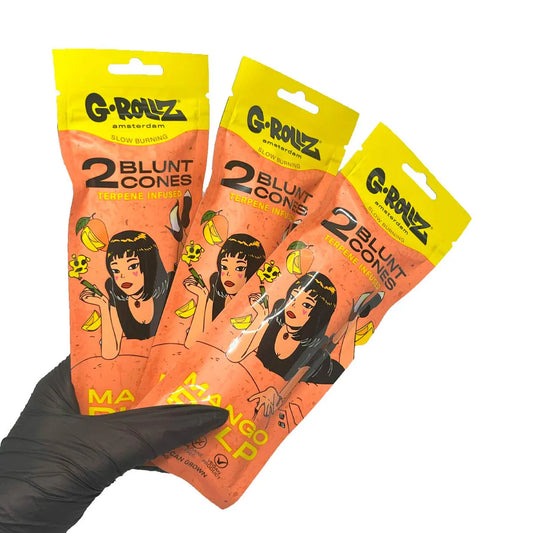 2 Blunt Cones G-Rollz Pré Enrolada Mango Pulp