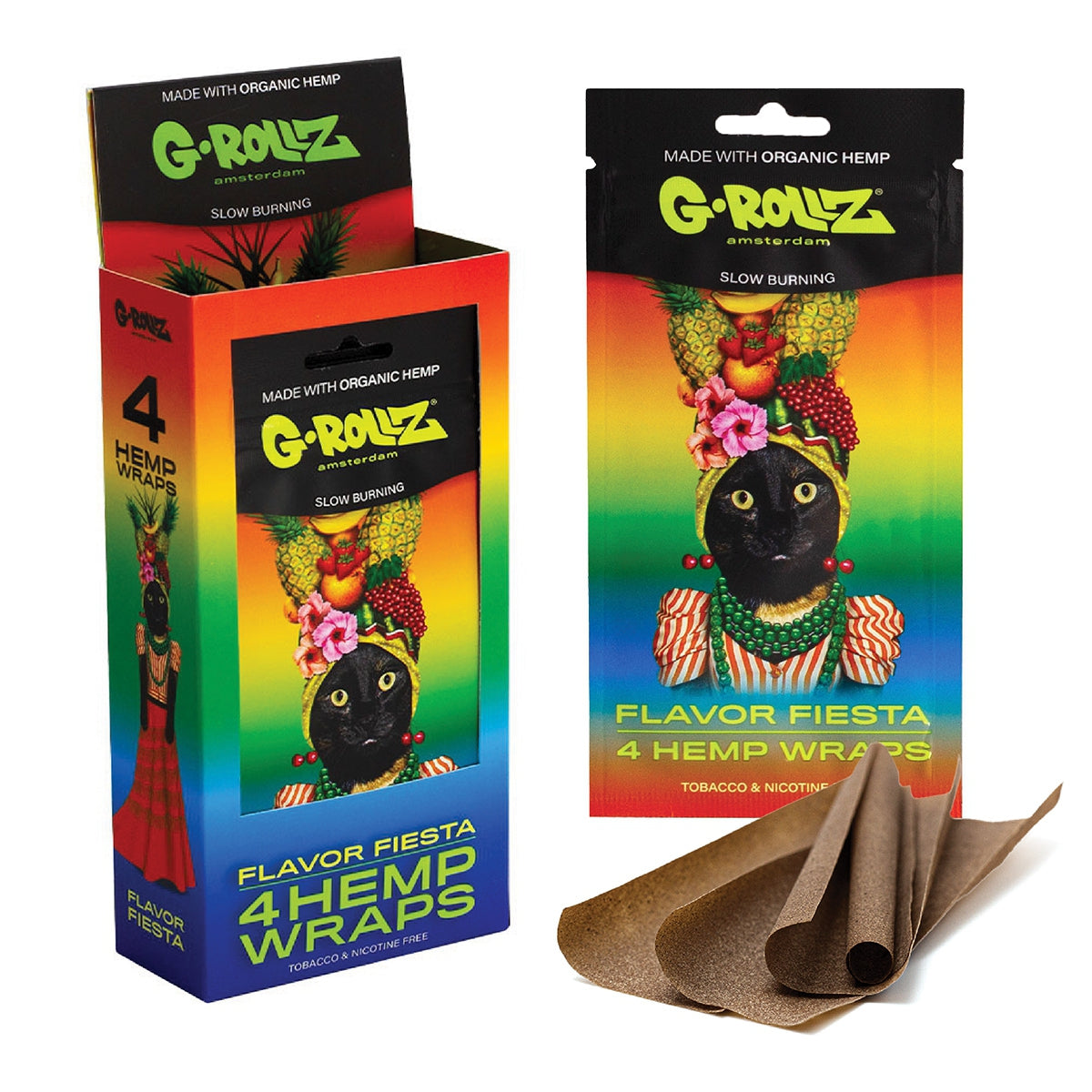 4 Hemp Wraps G-Rollz Flavor Fiesta